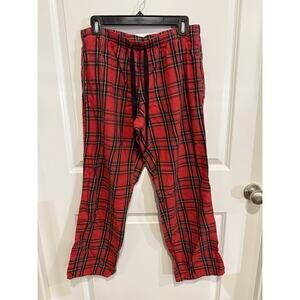 Victoria's Secret Flannel Pajama Pants Size Medium Red Plaid Holiday Pockets